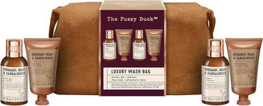 The Fuzzy Duck Bergamot, Hemp & Sandalwood Men's Luxury Wash Bag Gift Set