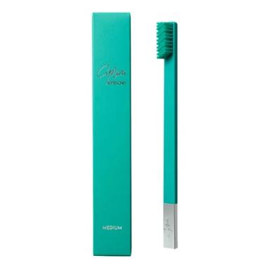 Toothbrush Turquoise Blue Silver Medium 