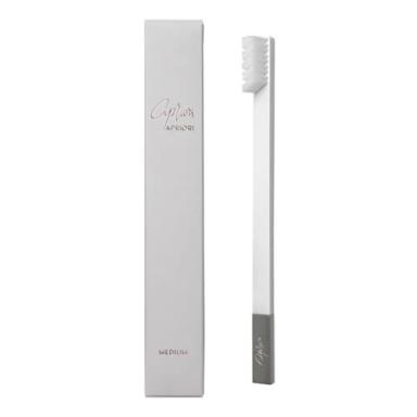 Toothbrush White Silver Medium 