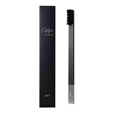 Toothbrush Black Silver Soft 