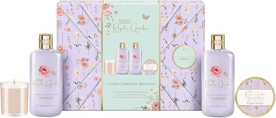 Royale Garden Gift Wrapped Candlelit Gift Set