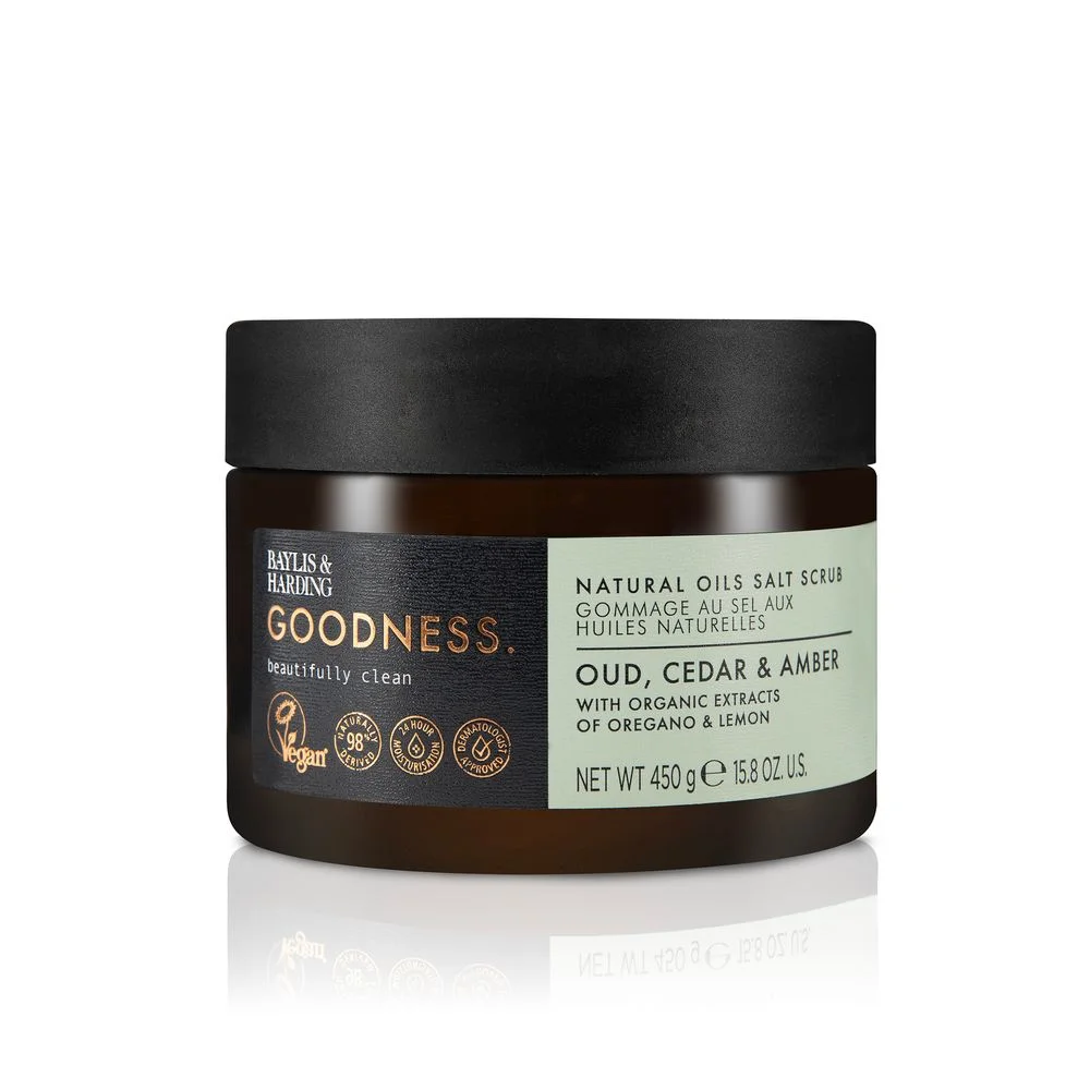 Goodness Oud, Cedar & Amber Body Scrub