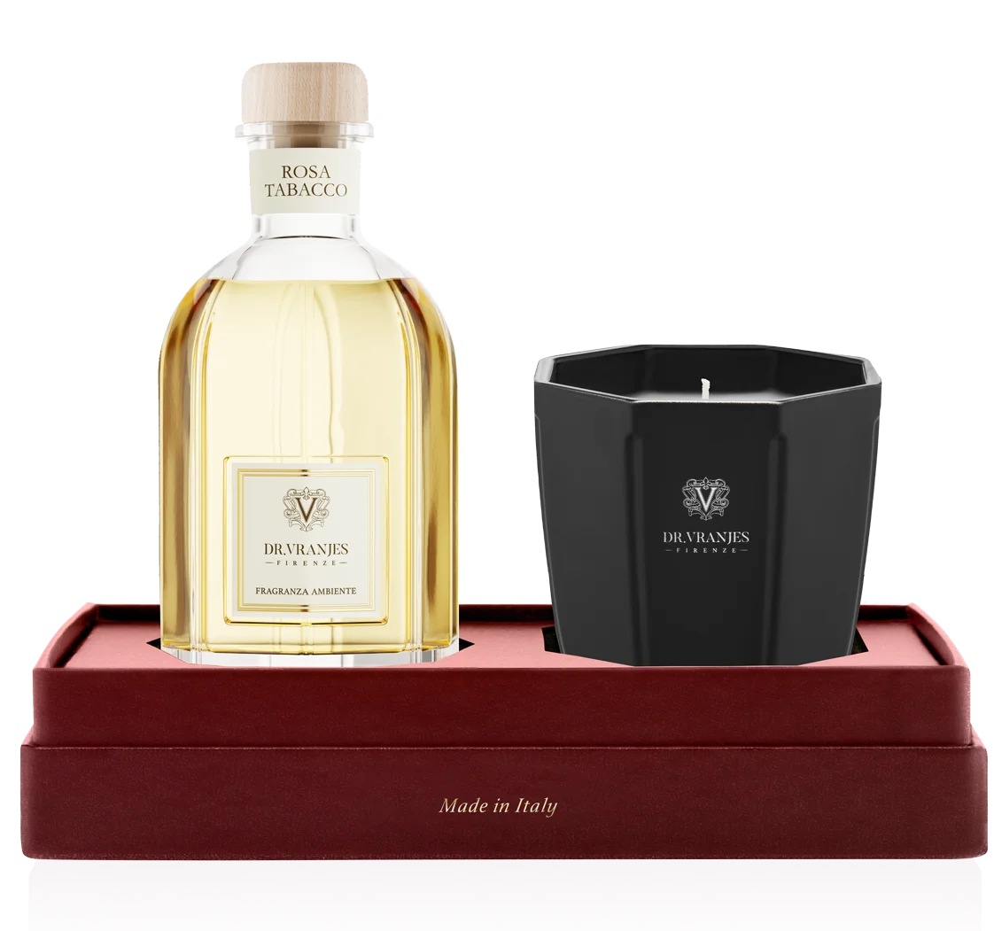 Set 250ml Diffuser &  Candle Rosa Tabacco
